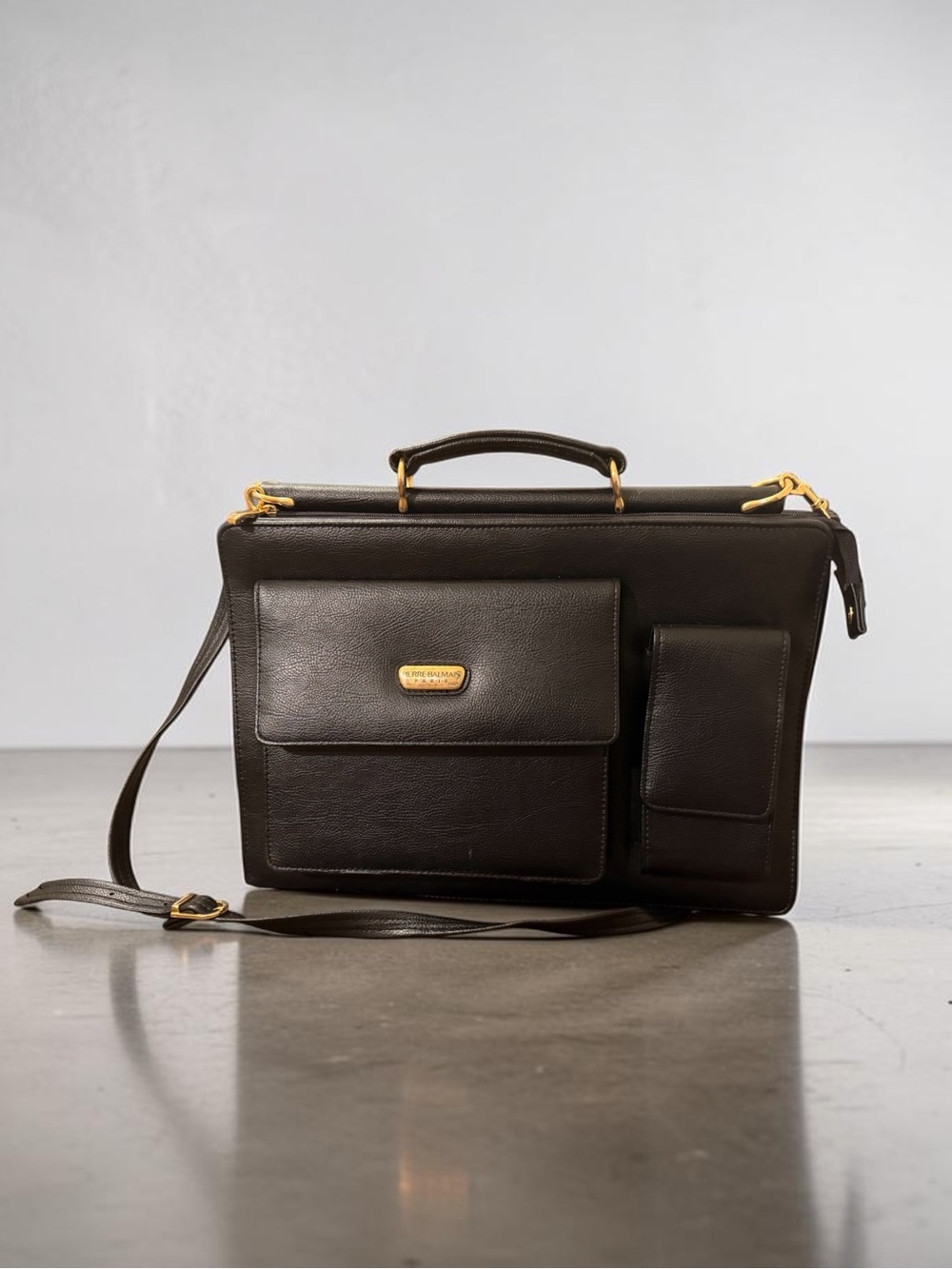 Vintage Pierre Balmain Paris briefcase/laptop bag